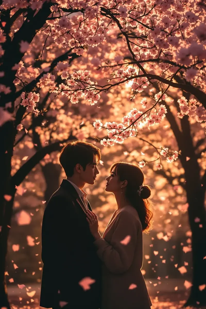 樱花落尽时 竖版海报